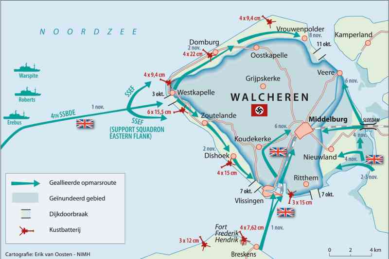 Battle of Walcheren Cartografie Erik van Oosten
